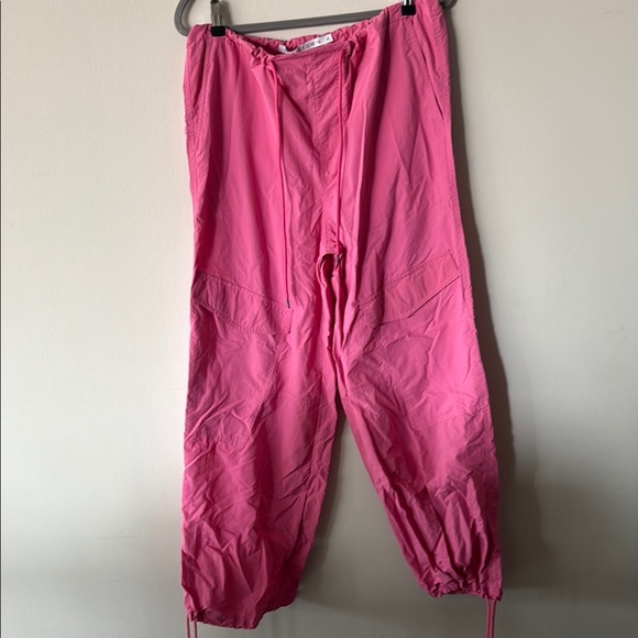Tinseltown Pants - Tinseltown Vibrant Pink Cargo Pants with Drawstring Waist